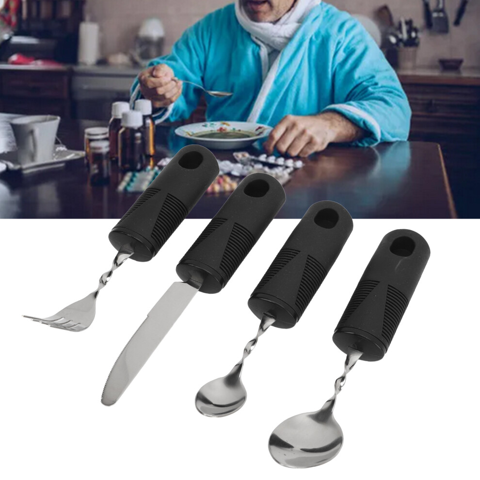 Weighted Silverware for Parkinsons Patients Arthritic Aid Hand Tremor Spoon Fork Knife Adaptive Utensil Set