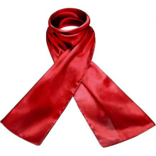 (Crimson Red) Plain Pure Natural Silk Light Weight Fine Soft Skin Olaof Scarf