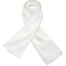 (White) Plain Pure Natural Silk Light Weight Fine Soft Skin Olaof Scarf