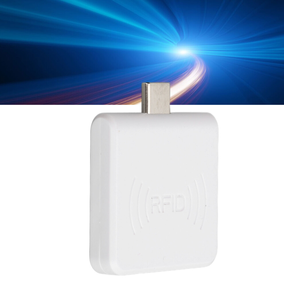 Radio Frequency Identification Card Reader 13.56Mhz Type C Ic Card Reader Contactless Mobile Phone Card Reader For Windows White 7891314873717
