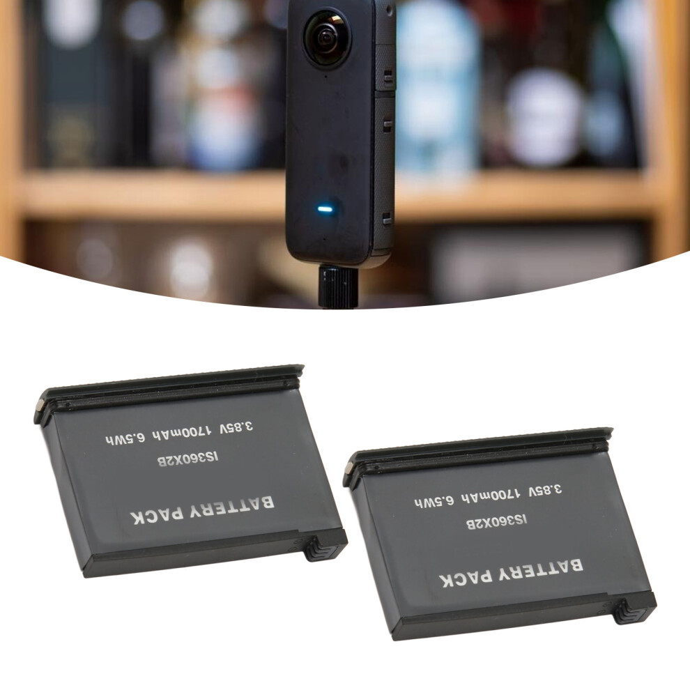 2Pcs Camera Battery For Insta 360 One X2 3.85V 1700Mah 6.5Wh Replacement Camera Battery Pack 4941314874023