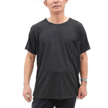 (M, Black) Unisex Post Shoulder Surgery Shirts for Rotator Cuff Surgery Side Snap On Shirt