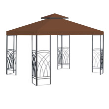 Korzysc na baldachim tylko 10'x10 'zamienna altana z lopata na patio Pavilion Cover Sunshade Plyester podwjny poziom - Brown