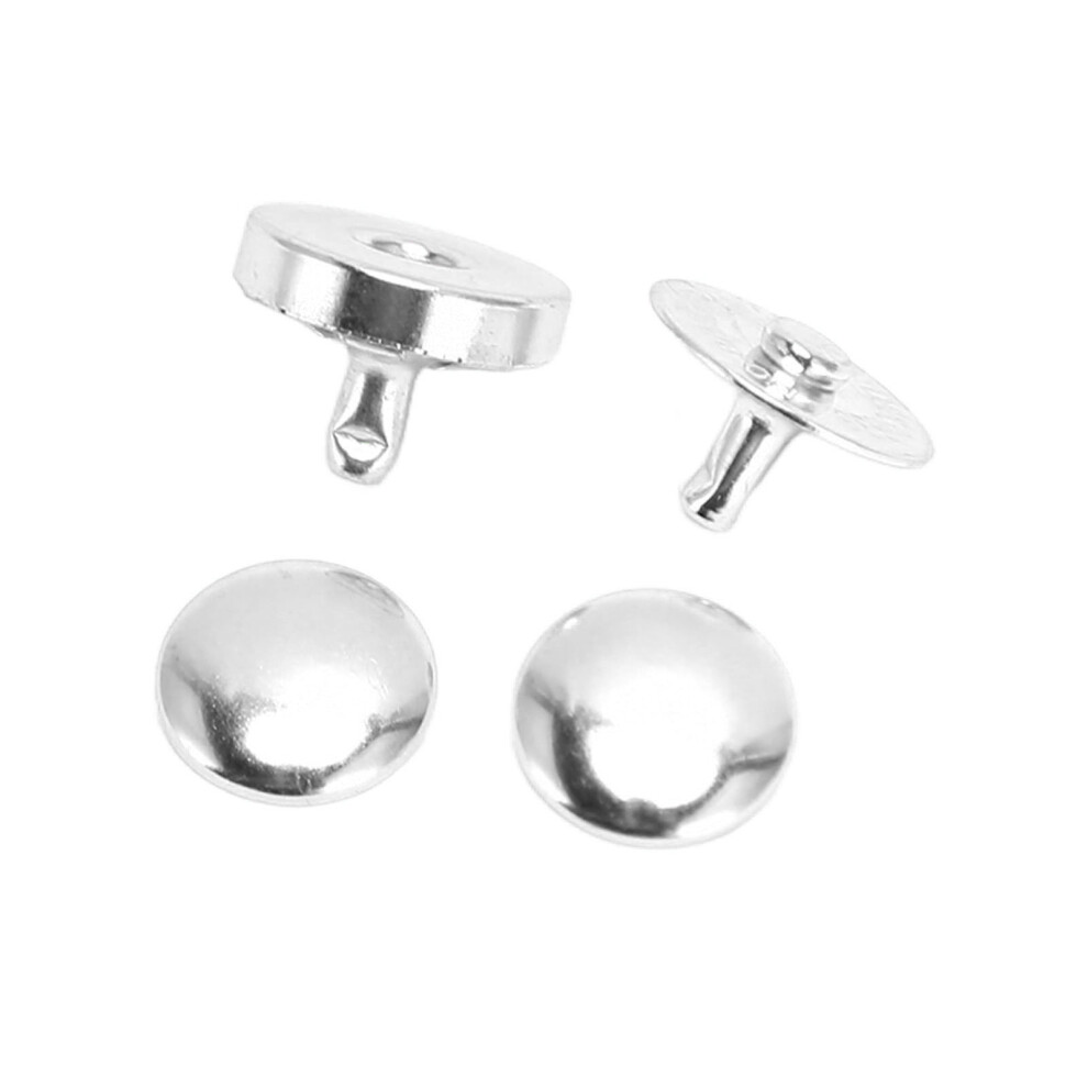 50 Sets Magnetic Button Clasp Snaps 14X4mm Thick High Hardness Diy Magnetic Fasteners For Decorating Punk Clothing Shoes Silver 8711314883914