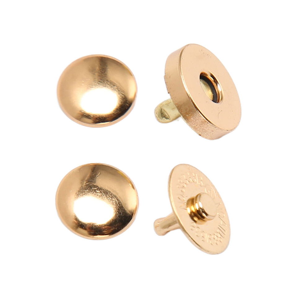 50 Sets Magnetic Button Clasp Snaps 14X4mm Thick High Hardness Diy Magnetic Fasteners For Decorating Punk Clothing Shoes Gold 7901314883996