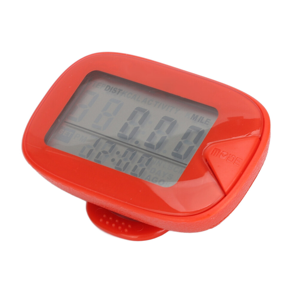 Walking Pedometer Large Digital Display Multifunctional Lightweight Accuracy Memory Step Counter for Men Women Red-image-OPC-PHQYJ8N-NEW