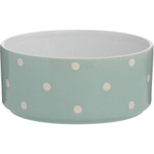 (One Size, 18cm) Mason Cash Grey Polka Dot Pet Bowl, 13 cm