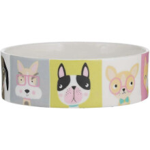 (15 CM, Dog Bowl) Mason Cash Grey Polka Dot Pet Bowl, 13 cm