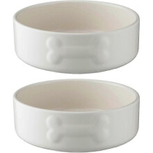 (15cm, Modern) Mason Cash Grey Polka Dot Pet Bowl, 13 cm