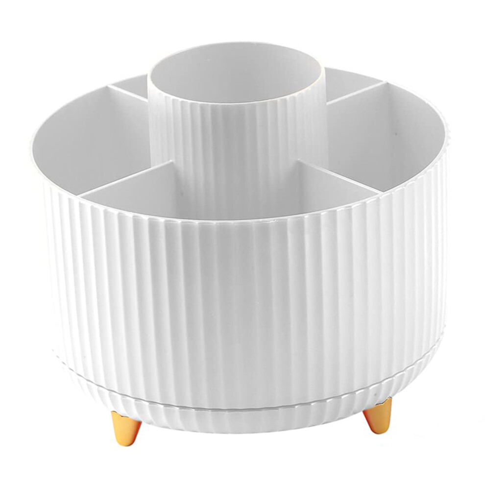 Desk Pencil Pen Holder 5 Slots 360 Degree Rotating Pencil Pen Organizers for Desk Storage Stationery Supplies Organizer White-image-OPC-PHQYJDQ-NEW