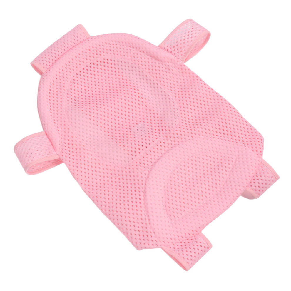 Baby Bath Seat Support Slip Proof Universal Detachable Net Bathtub Sling Shower Mesh Pink
