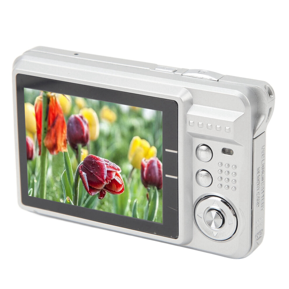 Digital Camera for Teens 48MP HD 2.7 Inch TFT Screen 8X Zoom Autofocus Anti Shake Pocket Compact Camera for Travel Photography Vlog Silver-image-OPC-PHQYK9M-NEW
