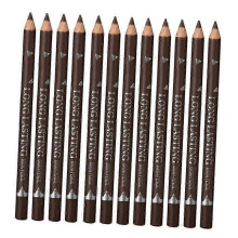 (Brown) 12pcs Waterproof Long Lasting Eyebrow Makeup Pencil Eye Brow Pen Set Dark