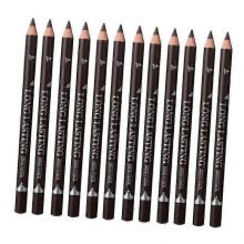 (Dark Brown) 12pcs Waterproof Long Lasting Eyebrow Makeup Pencil Eye Brow Pen Set Dark