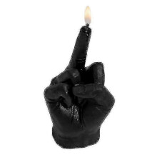 (Black) Creative Middle Finger Shape Gesture Scented Candle Niche Fun Quirky Little Gifts Home Decor Birthday Gift