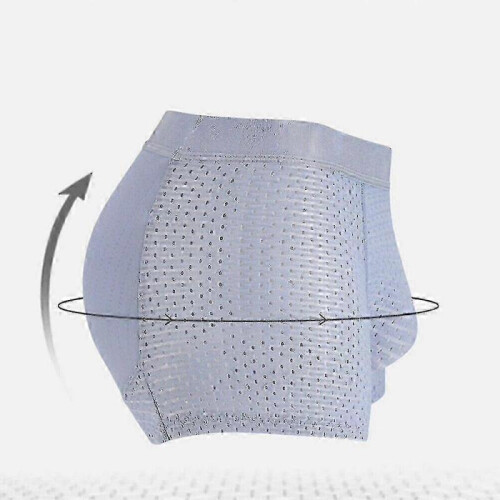 (Light Blue, L) Men Hip Butt Lifter Enhancer Briefs Padded Boxer Underwear 2