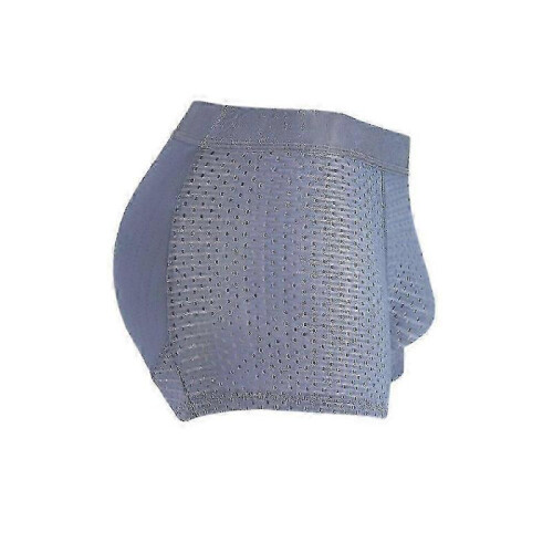 (Blue, L) Men Hip Butt Lifter Enhancer Briefs Padded Boxer Underwear 1