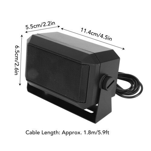 Car Radio External Speaker Professional Rectangular 3.5mm Plug 5W CB External Speaker for Ham Radio Mobile Transceiver 1