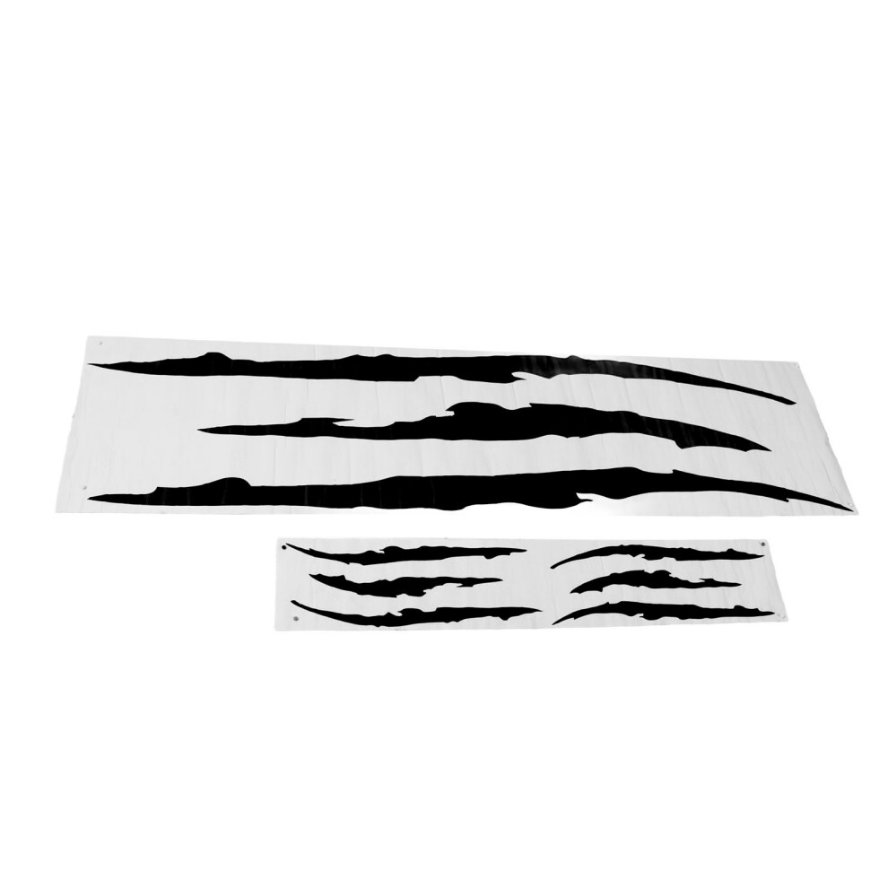2Pcs Car Hood Cover Sticker Claw Mark Style Universal Engine Bonnet Decal For Vehicle Black 9351314904043