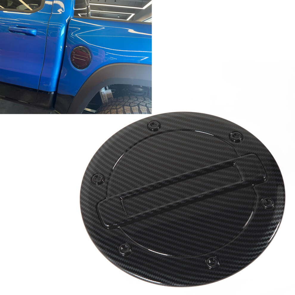 Fuel Tank Cap Carbon Fiber Style Abs Gas Fuel Tank Gates Door Cover Lid For 1500 2023 8751314904097
