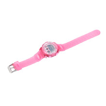 Kids Digital Sport Watch Waterproof Multi Function Electronic Outdoor Watch for Boys Girls Transparent Pink