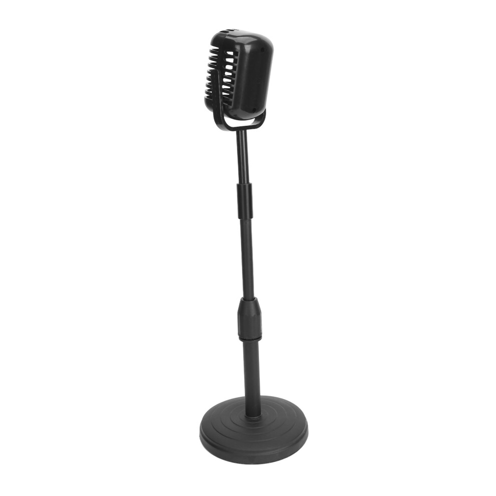 Retro Microphone Prop Fake Vintage Old Style Model With Stand Antique Decor For Costume Photography Shoot 9381314908017
