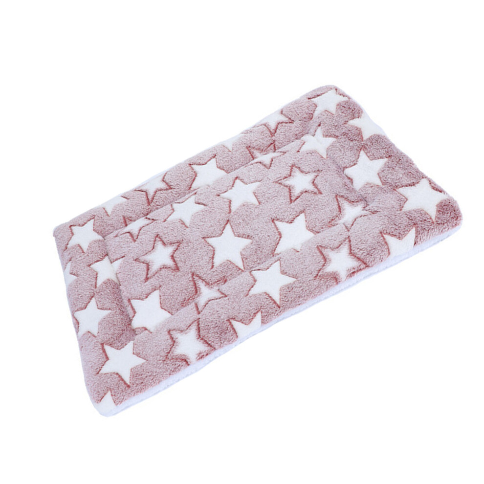 Dog Warm Mat Autumn Winter Double Sided Plush Comfortable Soft Thickened Cute Star Pattern Pet Sleeping Pad Pink XL-image-OPC-PHQYM9K-NEW