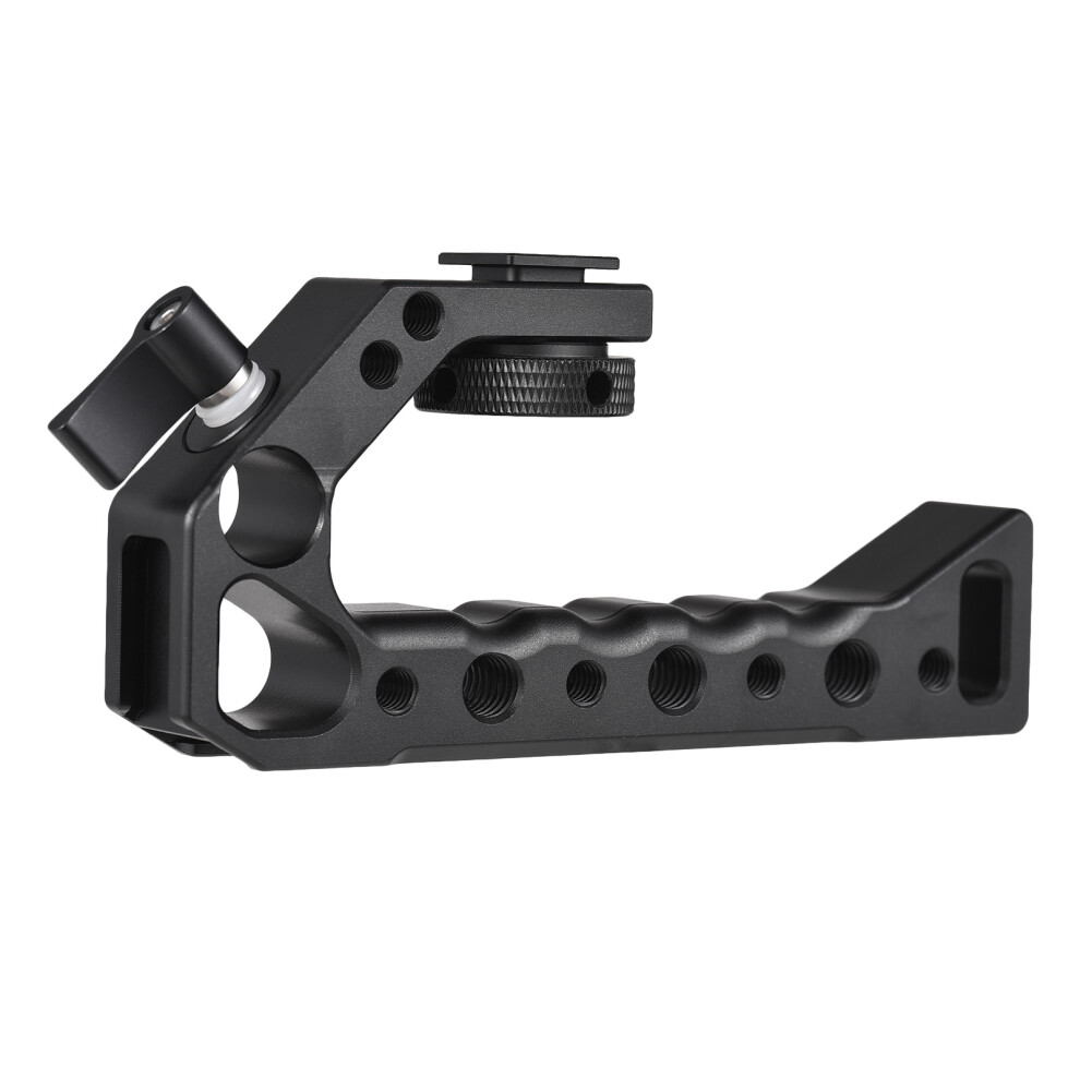 Universal Top Handel Camera Top Handgrip With 4 Cold Shoe Mounts Arri Positiong Hole 1/4In And 3/8In Threaded Holes Compatible With Camera 7901314910166