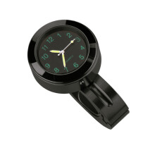 Motorcycle Handlebar Clock, 7/8'' Universal Waterproof Aluminum Alloy Handlebar Quartz Watch with Night Vision Function Fit for Motorcycles