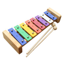 8 Notes Xylophone Kids Toy Educational Development Musical Percussion Instrument Aluminum Plate for Kindergarten Home