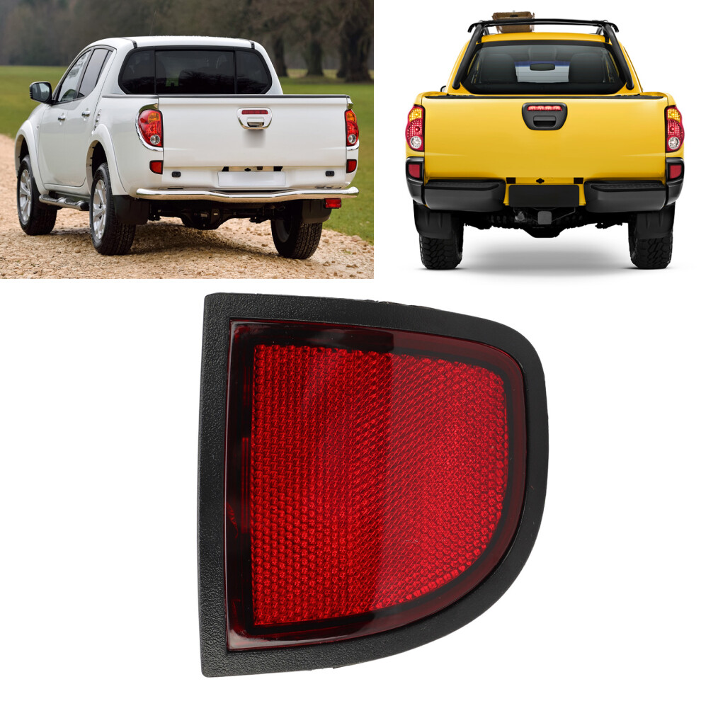 Rear Bumper Reflector Bumper Tail Side Reflector Panel Replacement For Mitsubishi L200 Triton Ml Mn 2005 To 2015 Right 8355A016 Red 3371314915746
