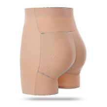 (S, High-waist 555beige) Women Padded Push Up Panties Butt Lifter Shaper Fake Ass
