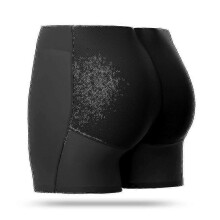 (S, Boxer 222black) Women Padded Push Up Panties Butt Lifter Shaper Fake Ass