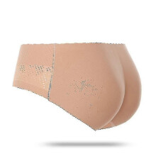 (M, Low-waist 139beige) Women Padded Push Up Panties Butt Lifter Shaper Fake Ass