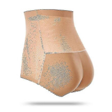 (S, High-waist 589beige) Women Padded Push Up Panties Butt Lifter Shaper Fake Ass