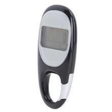 Multifunktionaler Geh-Pedometer Clip-On Schrittzähler für Reisen, Bergsteigen, Sport, Schwarz