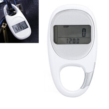Multifunktionaler Schrittzähler mit Clip, 210mAh, Weiß