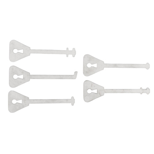 5PCS Master Keys Stainless Steel Replacement Skeleton Lock Key Set Multiple Shapes Lock Picking Emergency Tool