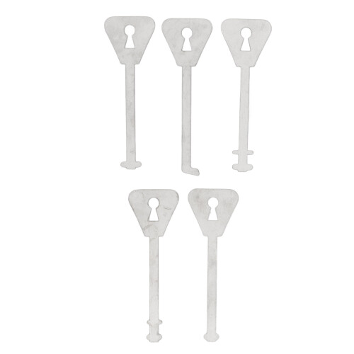 5PCS Master Keys Stainless Steel Replacement Skeleton Lock Key Set Multiple Shapes Lock Picking Emergency Tool 2