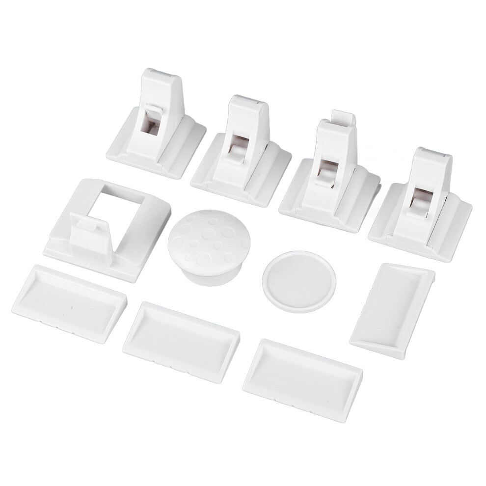 4pcs Child Safety Magnetic Locks Multi Purpose Adjustable Baby Proofing Drawers Cabinet Locks with Key