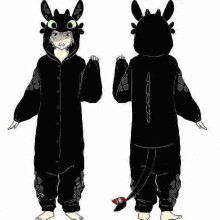 (L, A) New How To Train Your Dragon Night Fury Toothless Cosplay Costumes Pajamas Bathrobe Women Man Sleepwear Warm Thicken Jumpsuitszz