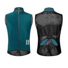 (M, Blue) Cycling Vest Mesh Back Breathable High Visible Cycle Gilet Race fit Topzz