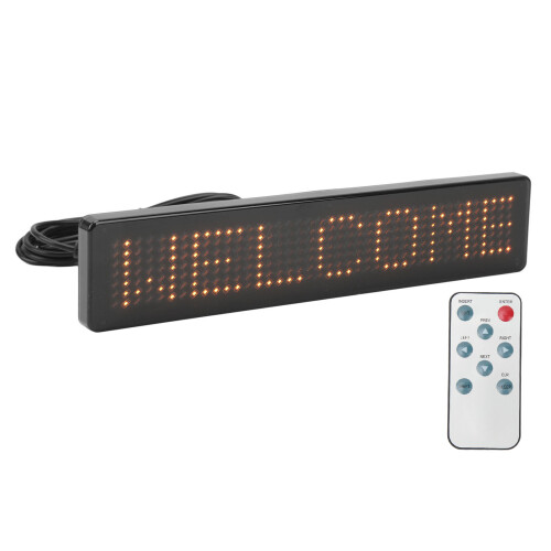 LED Matrix Panel Remote Control Programmable Scrolling LED Sign for Store Car Bar Hotel Z741Y Yellow 2