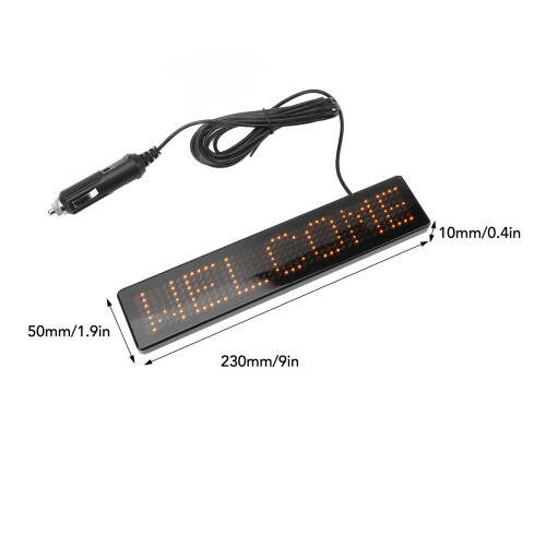LED Matrix Panel Remote Control Programmable Scrolling LED Sign for Store Car Bar Hotel Z741Y Yellow 1