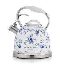 VQ Laura Ashley China Rose 3L Edelstahl Teekessel Herdplatte Whis