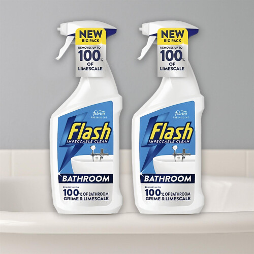 Flash Bathroom Cleaning Spray - 500ml (Pack of 2), Multi-Surface Cleaner