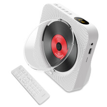BT5.1 CD Player Portable Music Player FM Radio Desktop CD Runner LED Display 6 Modes A-B Repeat Timer Remote Control