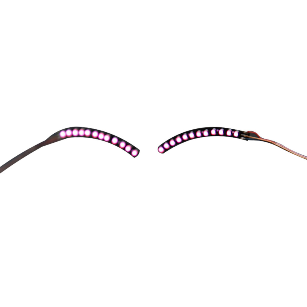 LED False Eyelashes Light Lightweight Stylish Reliable Luminous False Eyelashes Light for Party Bars Nightclubs Halloween Pink