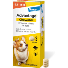 (Medium Dog 5.5 - 11kg) Advantage Chewable Flea & Tick Protection for Dogs