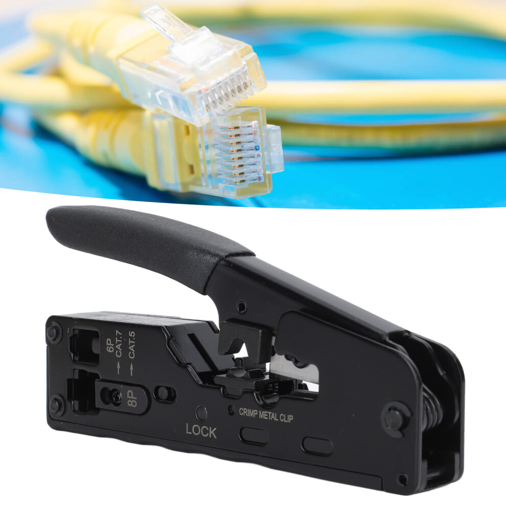 Rj45 Crimping Tool Pass Through Ethernet Crimper Cat5 Cat5e Cat6 Crimping Tool With Network Cable Tester Wire Stripper 5041314941462